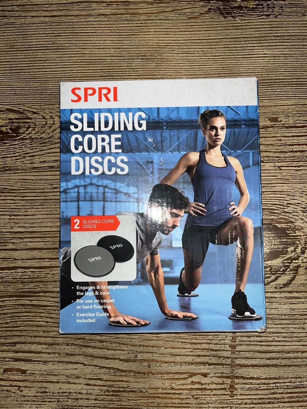 SPRI FITNESS GLIDING CORE DISCS - STRENGTHENS LEGS & CORE COMES WITH GUIDE NIB!!